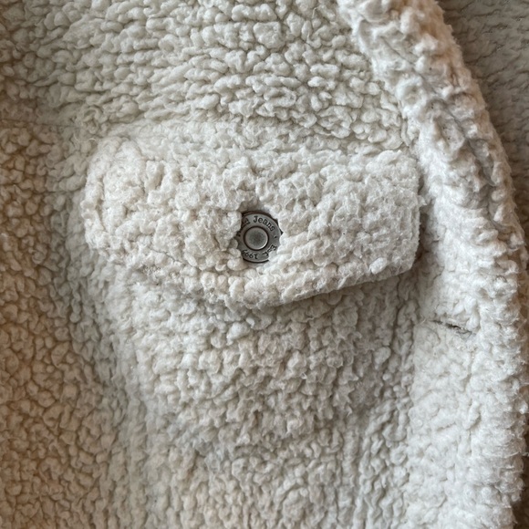 Mudd Sherpa Cream Large Juniors Jacket - Picture 3 of 6